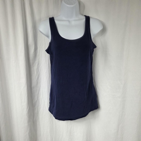 Time and Tru Tops - Time And Tru Tank Top Womens Medium Blue Scoop Neck Basic Stretch Shirt